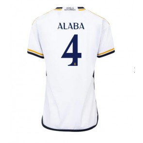 Real Madrid David Alaba #4 Replica Home Stadium Shirt for Women 2023-24 Short Sleeve